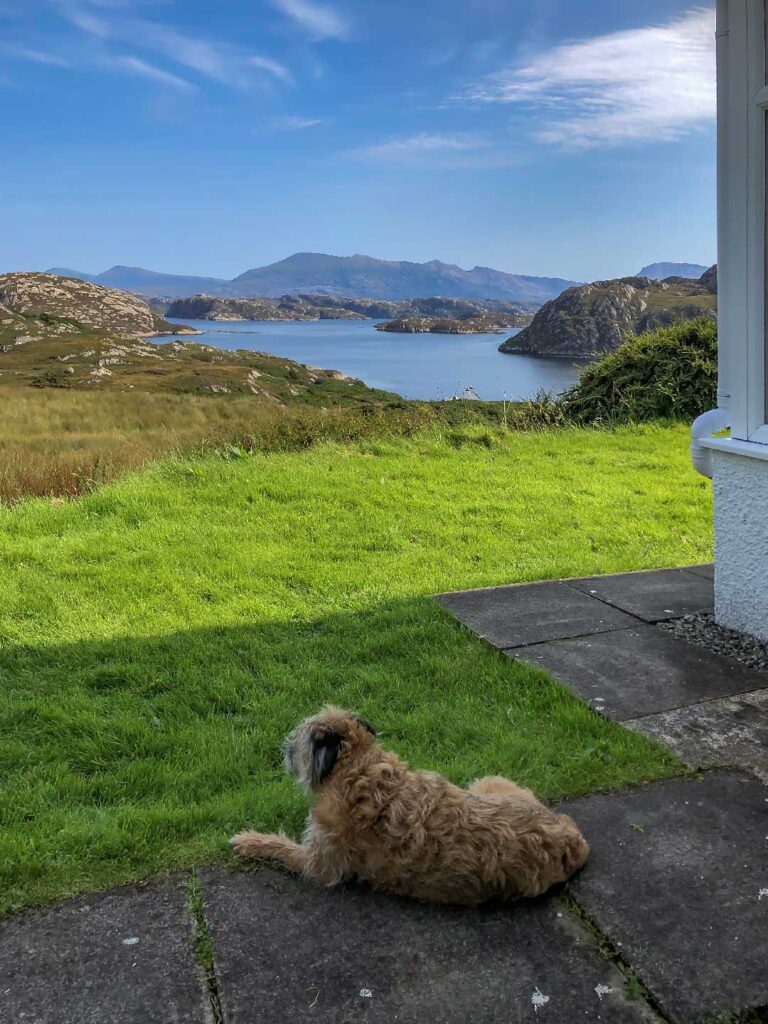 The view over Loch Laxford from Hill Cottage